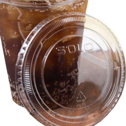 Plastic Clear Lid Straw Slot